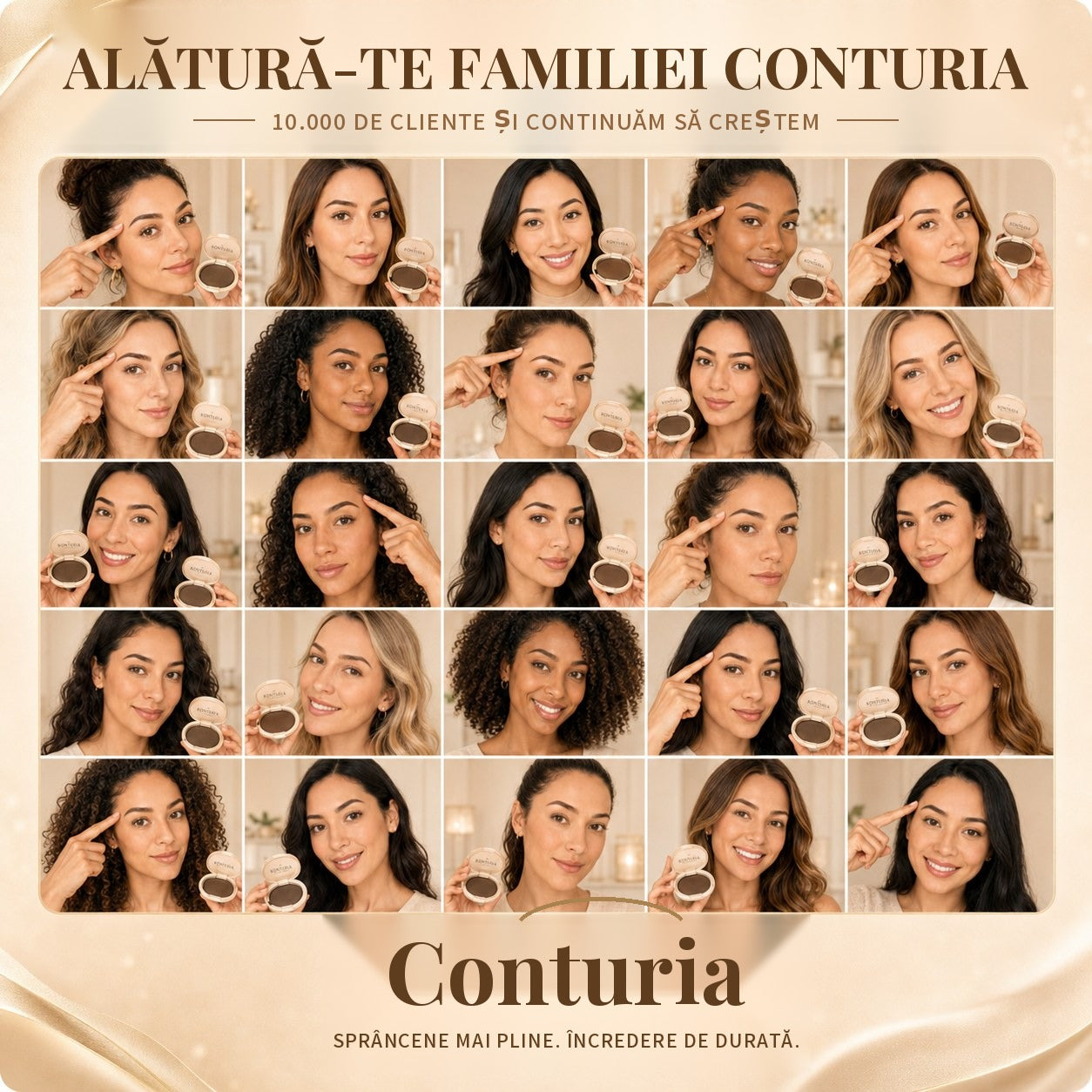 Cliente Conturia arătând rezultatul aplicării produsului